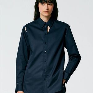 Tibi Eco Poplin Cut Out &Charlie Shirt